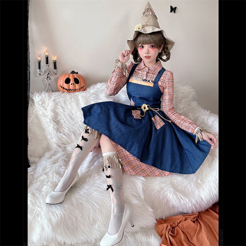 【ハロウィン】大人用 コスチューム スケアクロウ ウィッチ ワンピース ジョーカー コスプレ クリスマス ステージ 演劇 メイド服