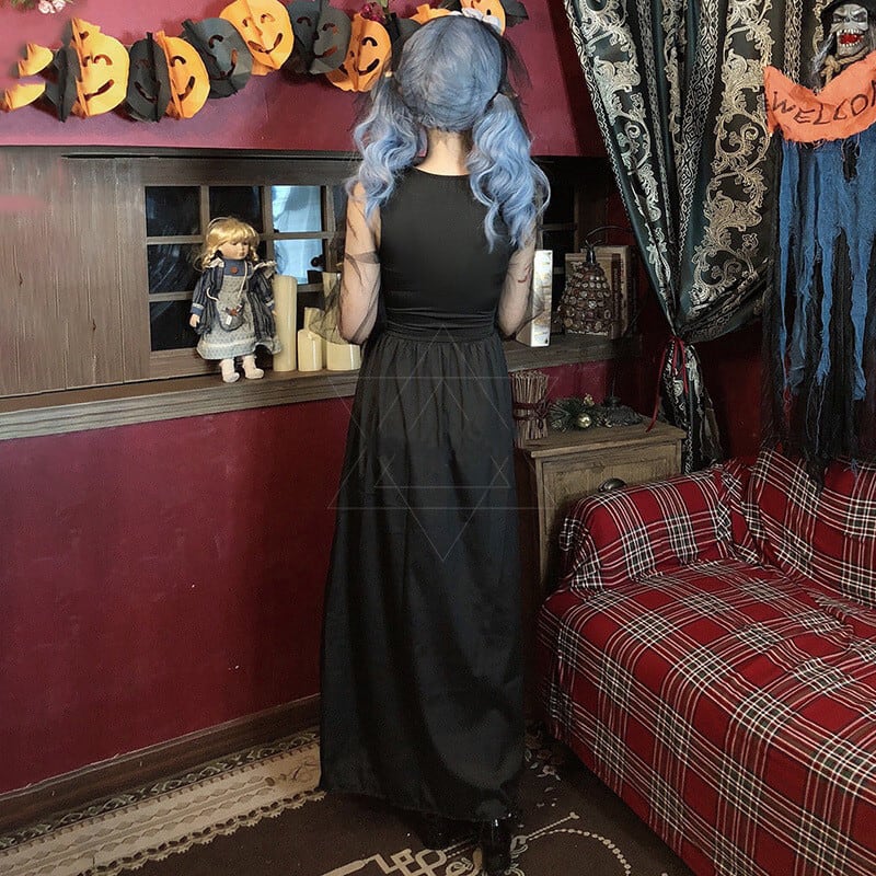 【ハロウィン】コスプレ  魔女 パーティ ダークデビル ゴーストブライド ブラック ヴァンパイア レディース