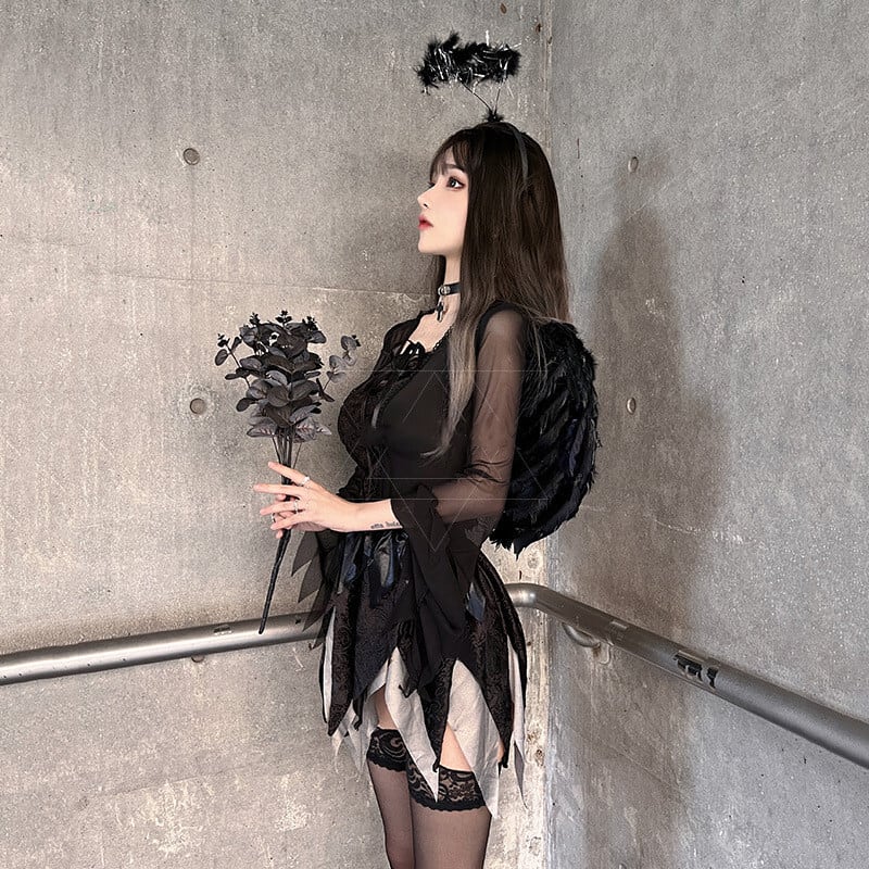 【ハロウィン】大人用 コスチューム エンジェル デビル ブラック ヴァンパイア ゴーストブライド ウィッチ 演出衣装