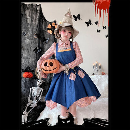 【ハロウィン】大人用 コスチューム スケアクロウ ウィッチ ワンピース ジョーカー コスプレ クリスマス ステージ 演劇 メイド服