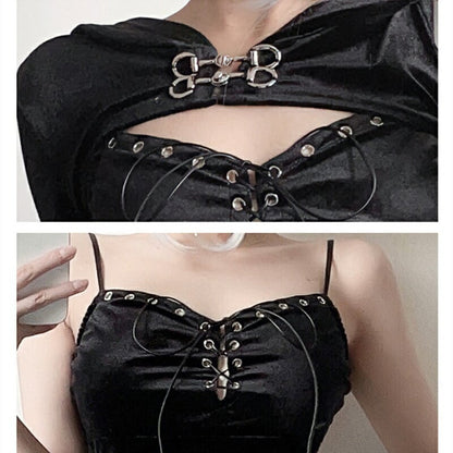 【ハロウィン】衣装 レディース ゴシック ダーク ロングドレス 魔女 吸血鬼 花嫁 コスチューム