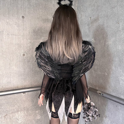 【ハロウィン】大人用 コスチューム エンジェル デビル ブラック ヴァンパイア ゴーストブライド ウィッチ 演出衣装