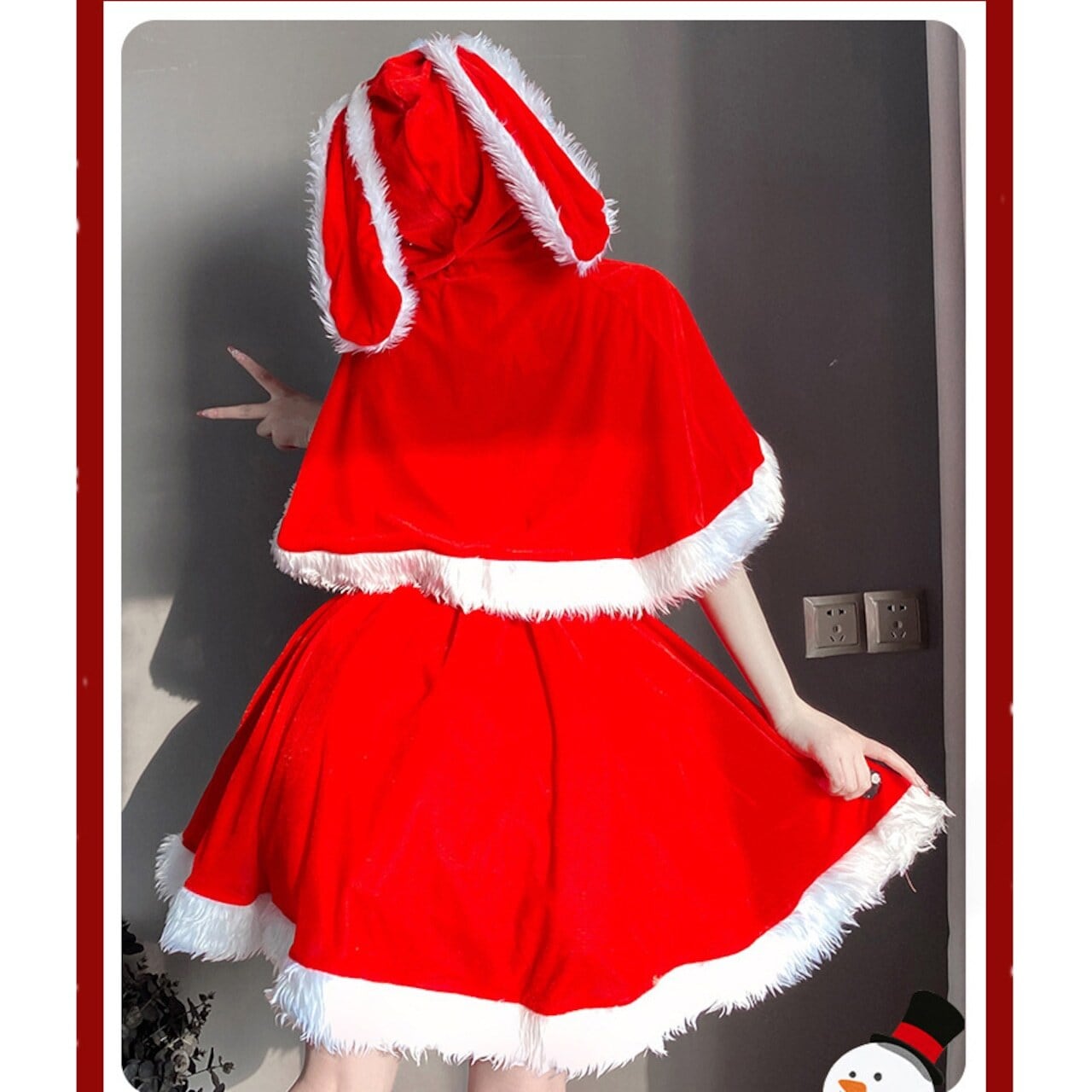 【クリスマス】サンタレッドワンピース 人気スウィート 可愛いステージコスチューム