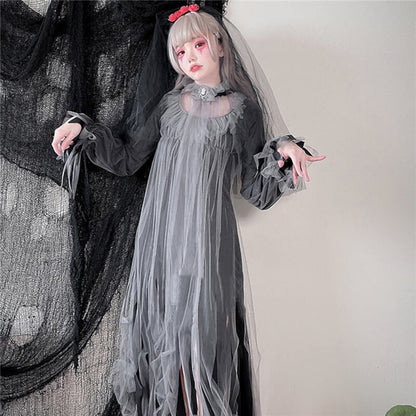 【ハロウィン】魔女 コスプレ 花嫁 ヴァンパイア パーティー 仮装 学園祭 文化祭 ワンピース 演出衣装