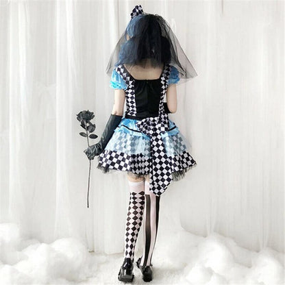 【ハロウィン】スプレ アリス メイド 魔女 ヴァンパイア ジョーカー ロリータ lolita パフスカート レディース