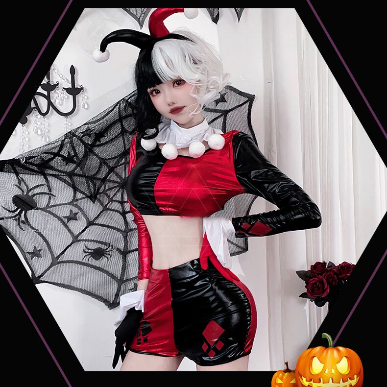 【ハロウィン】コスプレ 大人用 クラウンガール サーカス衣装 マジックショー トレーナー