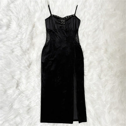 【ハロウィン】衣装 レディース ゴシック ダーク ロングドレス 魔女 吸血鬼 花嫁 コスチューム