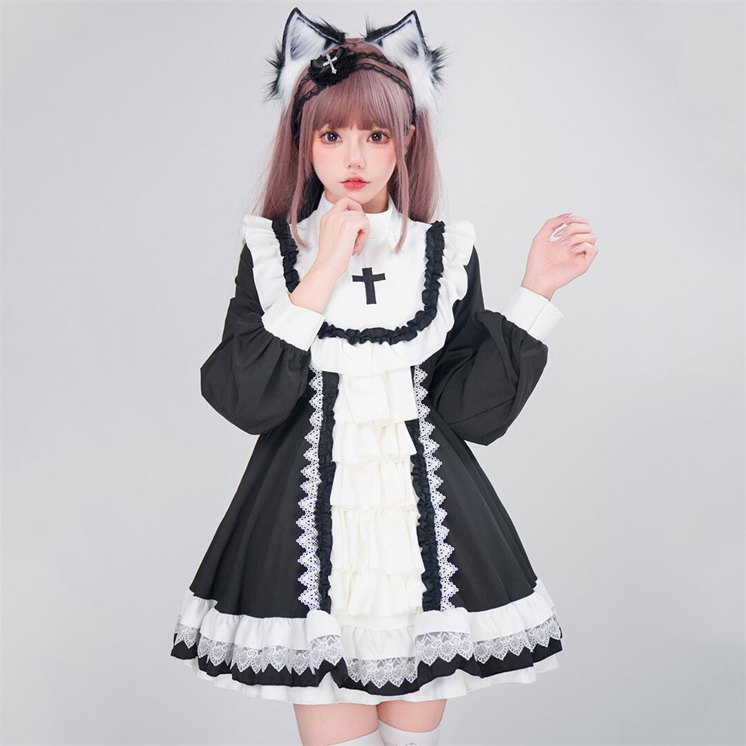 【ATELIER BOZ】ゴシック 十字架プリント 白黒 ワンピース【美品】 2025年最新】atelier boz ワンピースの人気アイテム - メルカリ