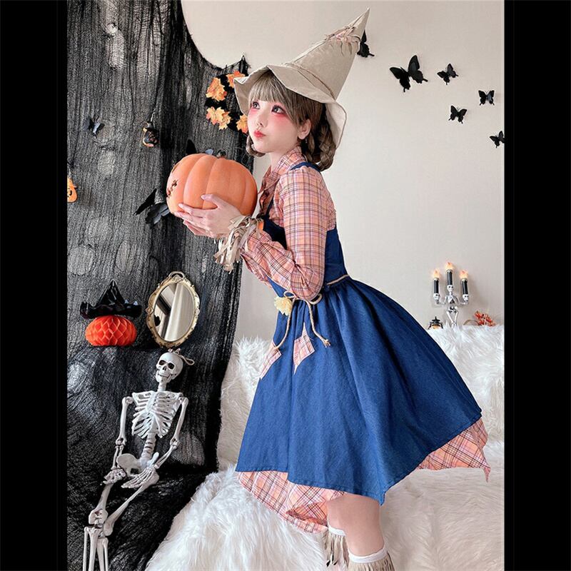 【ハロウィン】大人用 コスチューム スケアクロウ ウィッチ ワンピース ジョーカー コスプレ クリスマス ステージ 演劇 メイド服