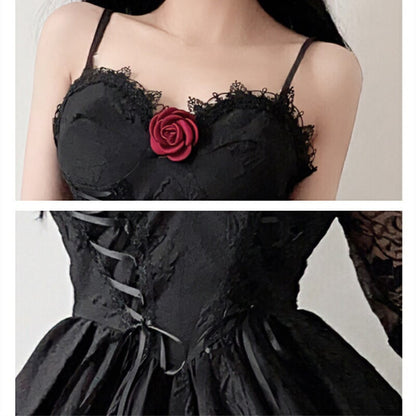 【ハロウィン】ゴシックコスプレ・ダークウィッチ・ヴァンパイア・ブラックワンピース・ブライド・エンジェル衣装