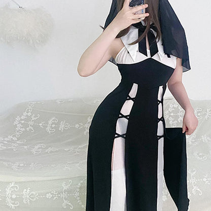 【ハロウィン】セクシー 修道女 可愛い 制服 コスプレ パジャマ