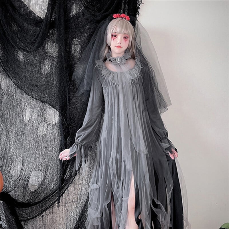 【ハロウィン】魔女 コスプレ 花嫁 ヴァンパイア パーティー 仮装 学園祭 文化祭 ワンピース 演出衣装