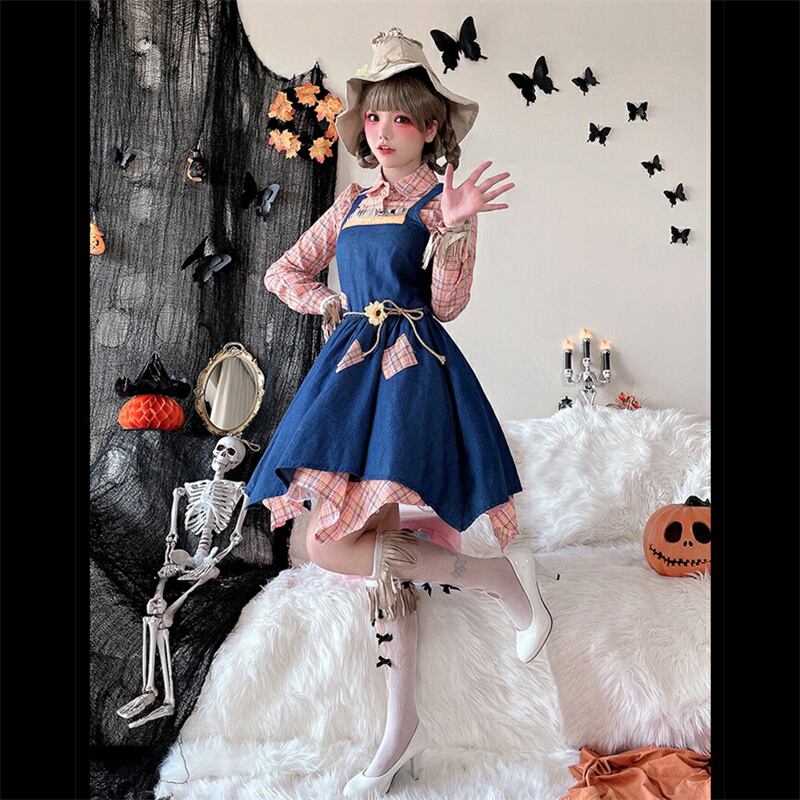 【ハロウィン】大人用 コスチューム スケアクロウ ウィッチ ワンピース ジョーカー コスプレ クリスマス ステージ 演劇 メイド服