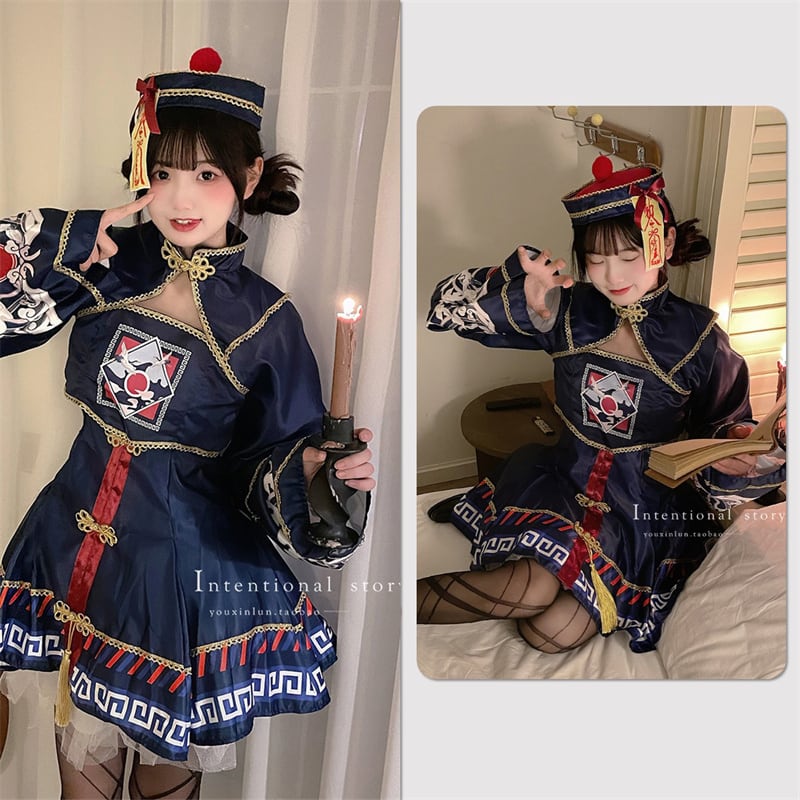 【ハロウィン】二次元 可愛い ゾンビ ロリータ メイド服 ワンピース cosplay ゲーム アニメ衣装