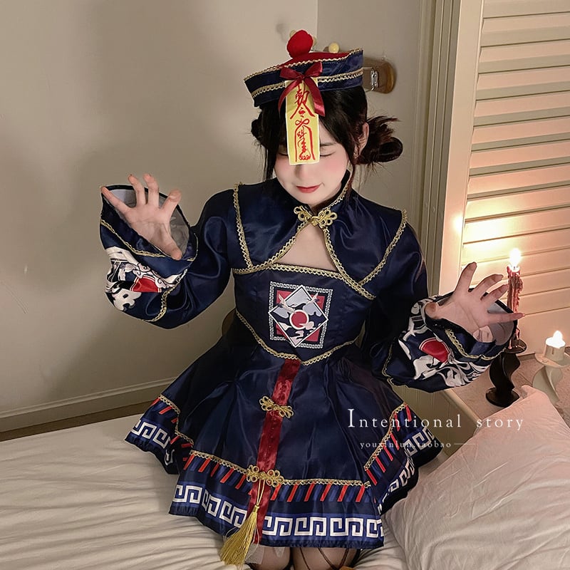 【ハロウィン】二次元 可愛い ゾンビ ロリータ メイド服 ワンピース cosplay ゲーム アニメ衣装