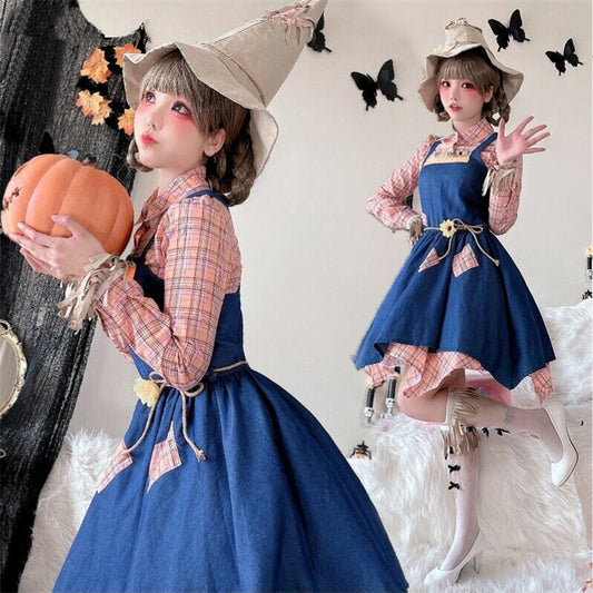 【ハロウィン】大人用 コスチューム スケアクロウ ウィッチ ワンピース ジョーカー コスプレ クリスマス ステージ 演劇 メイド服