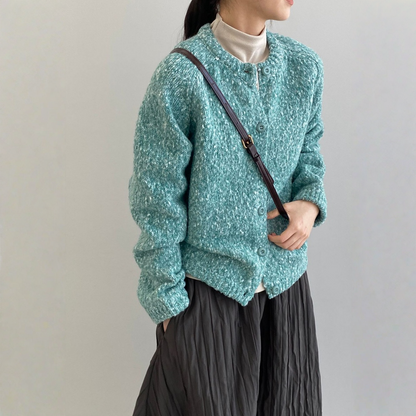 【アウター】ふんわり シンプル上品 可愛いニット ジャケット【JZシリーズ】