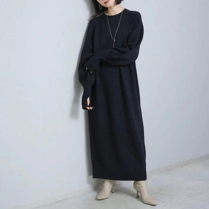 【24AW】【ワンピース】ゆるリラックス ニット 長袖 ワンピース