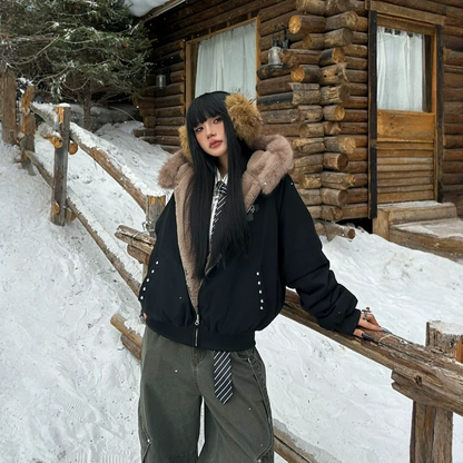 【アウター】アメリカン風 厚手 春 秋 冬 リバーシブル フード付き ジャケット 【FCシリーズ】