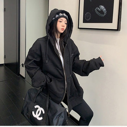 【アウター】フード付き レーザー刺繍 トレンド感 ジャケット 【FCシリーズ】