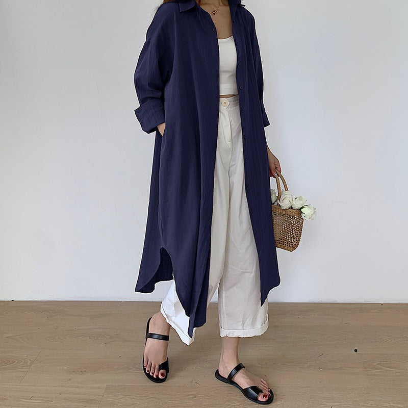 【24AW 】【15～20日内発送】【ワンピース】全9色 高級 無地 ゆったり 大きいサイズ 長袖ワンピース