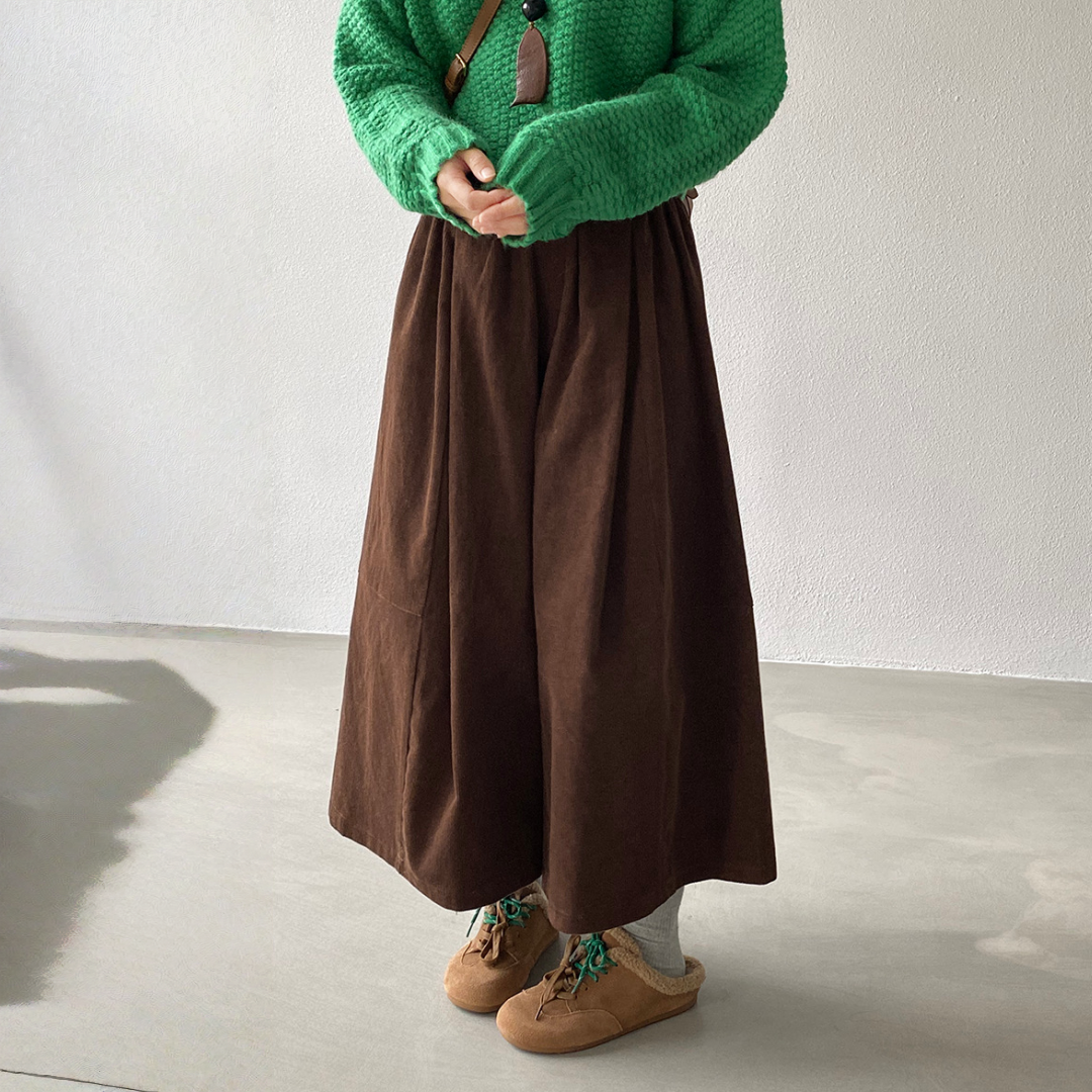 【ボトムス】コーデュロイ 細見え 春 秋 冬 ワイドパンツ  【JZシリーズ】