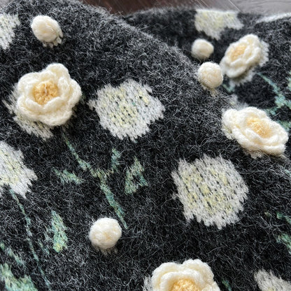 【トップス】春 秋 ジャカード 韓国風 柔らかい カーディガン セーター 【JZシリーズ】