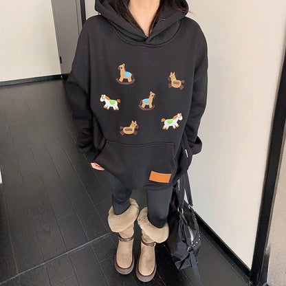 【トップス】 裏起毛 ポニー ポニー フード付き 春 秋 冬 フード付き パーカー 【FCシリーズ】