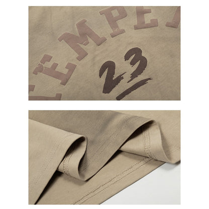 【トップス】【10～15日内発送】夏新作 アメリカンヴィンテージ風 ロゴプリント 綿100％ 半袖Tシャツ【FCシリーズ】