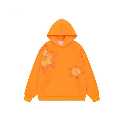 【トップス】花柄 パーカー レディース ゆったり ユニセックス アメリカンストリート レイジースタイル【FCシリーズ】