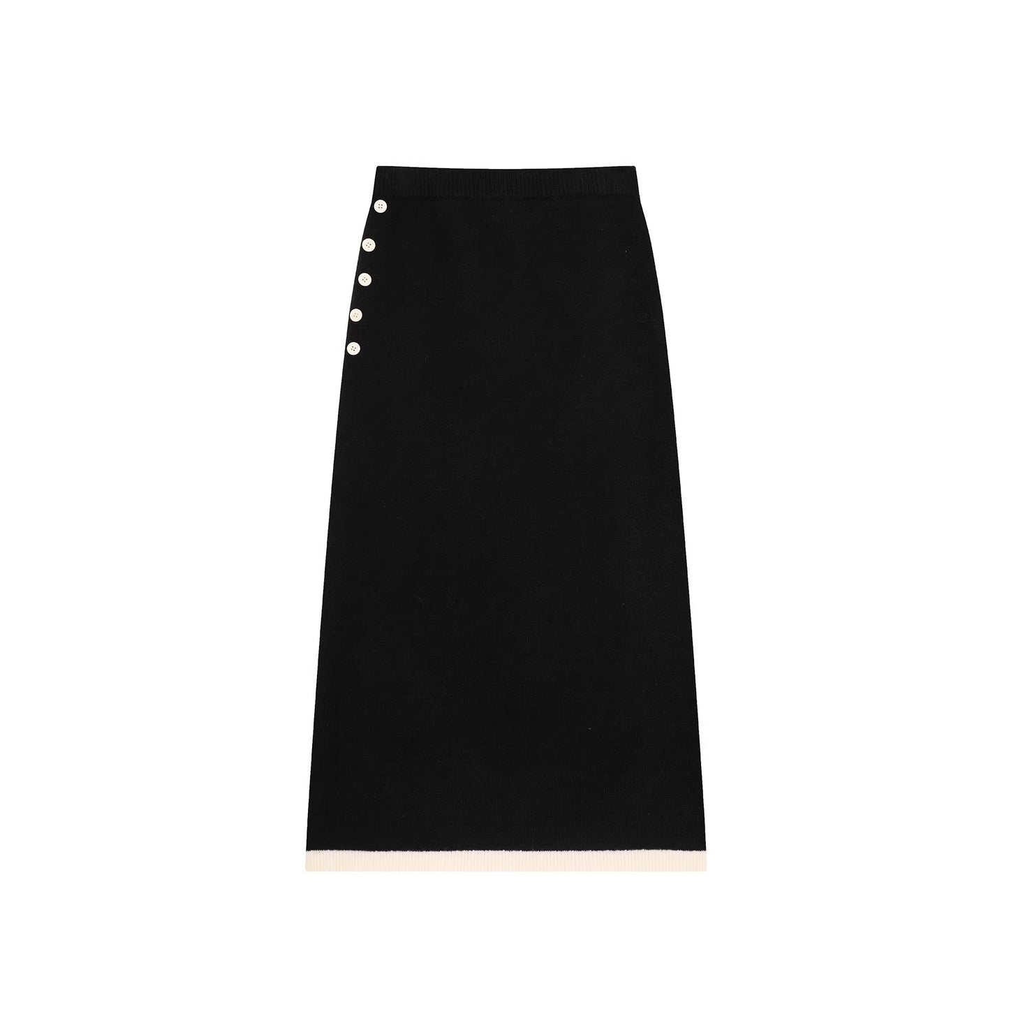 【単品注文】【セットアップ】不規則 配色切替 長袖ニット＋スカート 上下セット レディース 秋冬 韓国風 ゆったり ルーズ カジュアル【JZシリーズ】