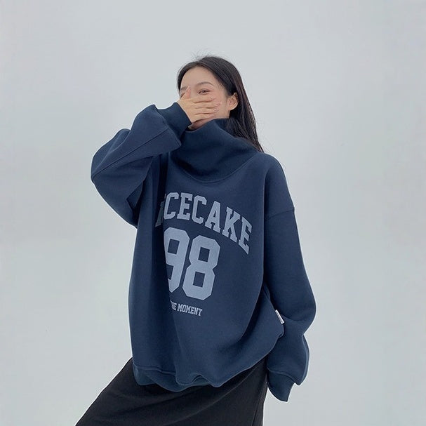 【トップス】裏起毛 ハイネック 春 秋 冬 スウェット パーカー 【FCシリーズ】