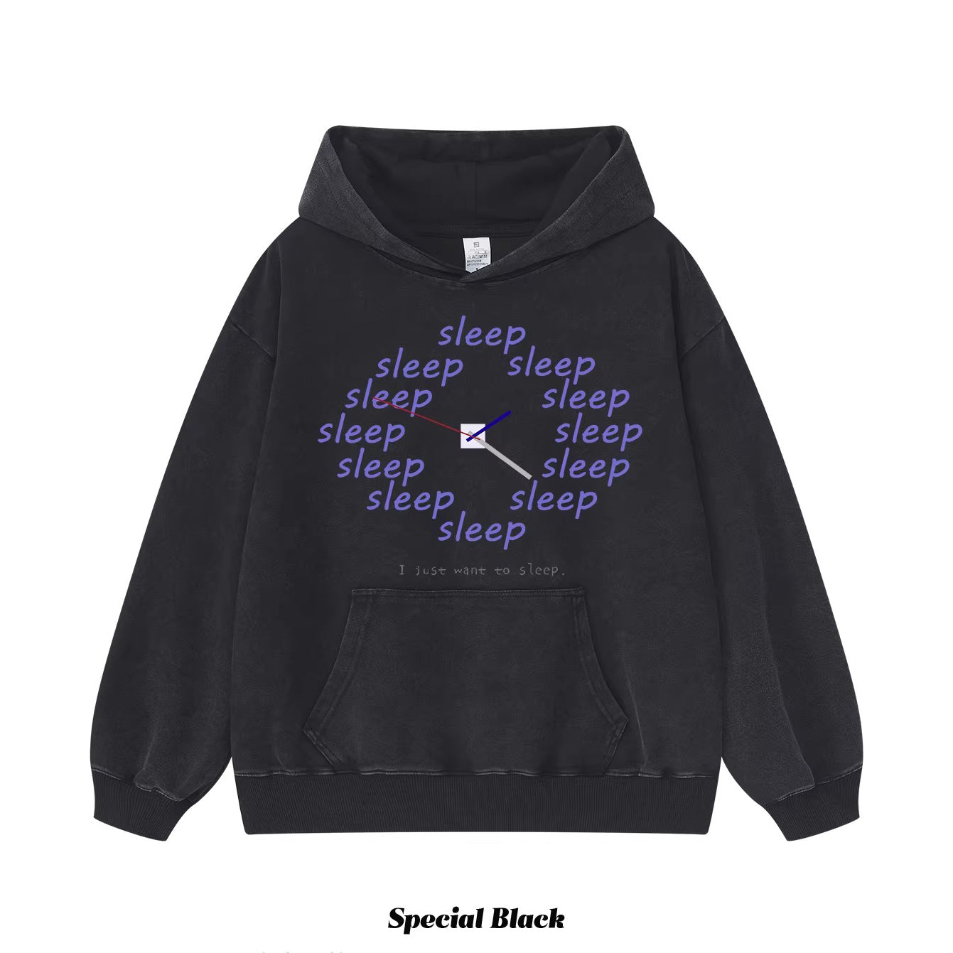 9カラー | S~3XL【トップス】アメリカン風 おやすみモード 時計プリント フーディー 春秋 ルーズ ユニセックス パーカー【FCシリーズ】