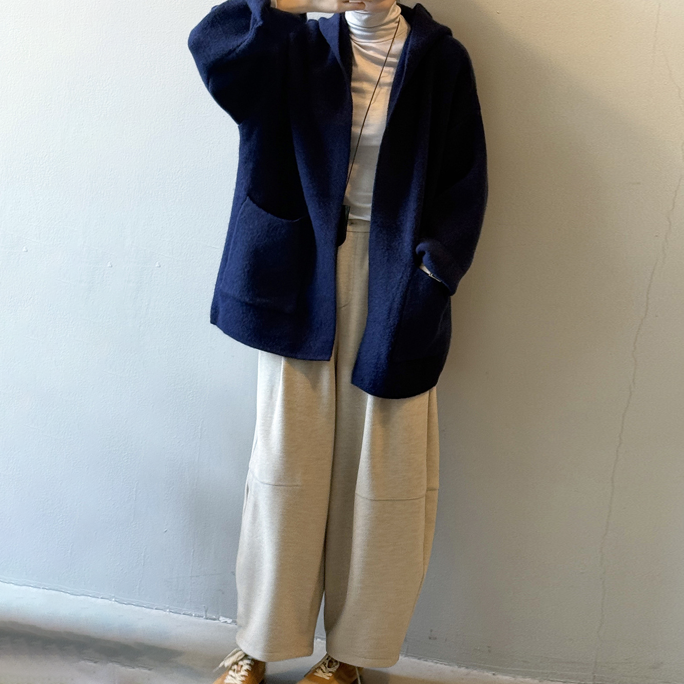 5カラー【アウター】秋冬新作 フード付き ニットカーディガン レディース ゆったり 高見え ルーズ【JZシリーズ】