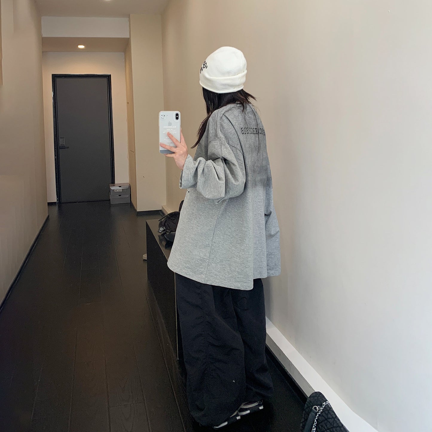 【トップス】秋冬 アメリカン 高級感 レディース ゆったり レトロ 長袖 Tシャツ【FCシリーズ】