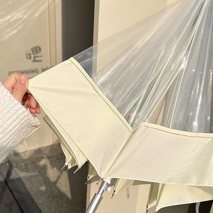 【グッズ】韓国デザインのインス風 透明ビニール傘 ワンタッチ自動開閉