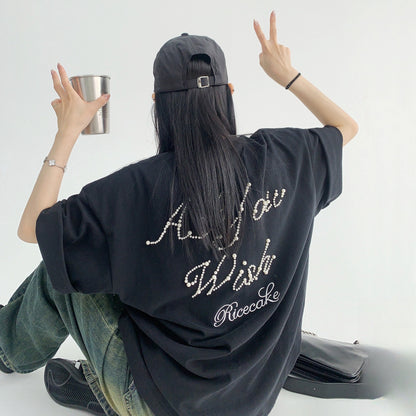 【25SS】【15～20日内発送】【トップス】コットン100% レトロ 刺繍 半袖 Ｔシャツ 【FCシリーズ】