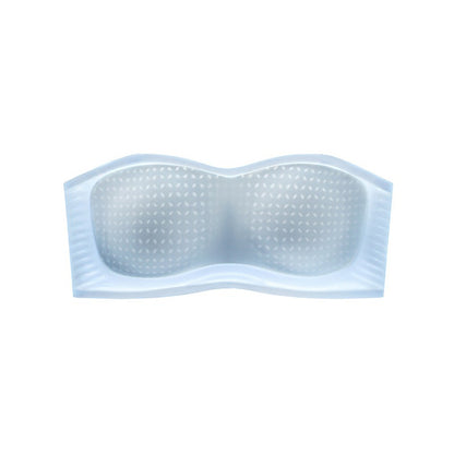 キャミワンピ必須！【グッズ】 夏 薄型 アイスシルク ストラップレスブラ レディース下着 滑り止め付き インビジブル / ノンワイヤー