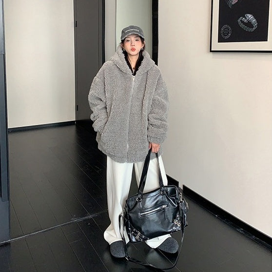 【アウター】厚手 ボア フード付き 中綿ジャケット 【FCシリーズ】