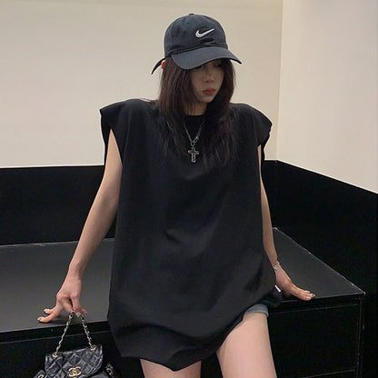 【トップス】ミニマル アメリカンレトロ リラックス感 タンクトップTシャツ 【FCシリーズ】