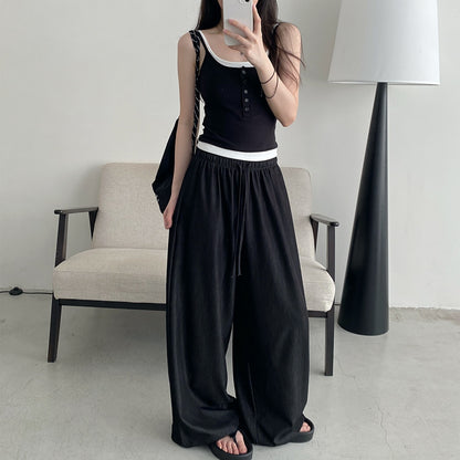 【トップス】夏 フェイクレイヤード パッド付き 着痩せ効果 タンクトップ 【FCシリーズ】