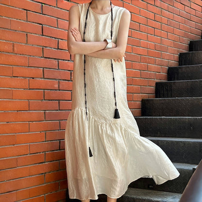 【ワンピース】夏 ノースリーブ 切り替え ルーズ ワンピース 【SNシリーズ】