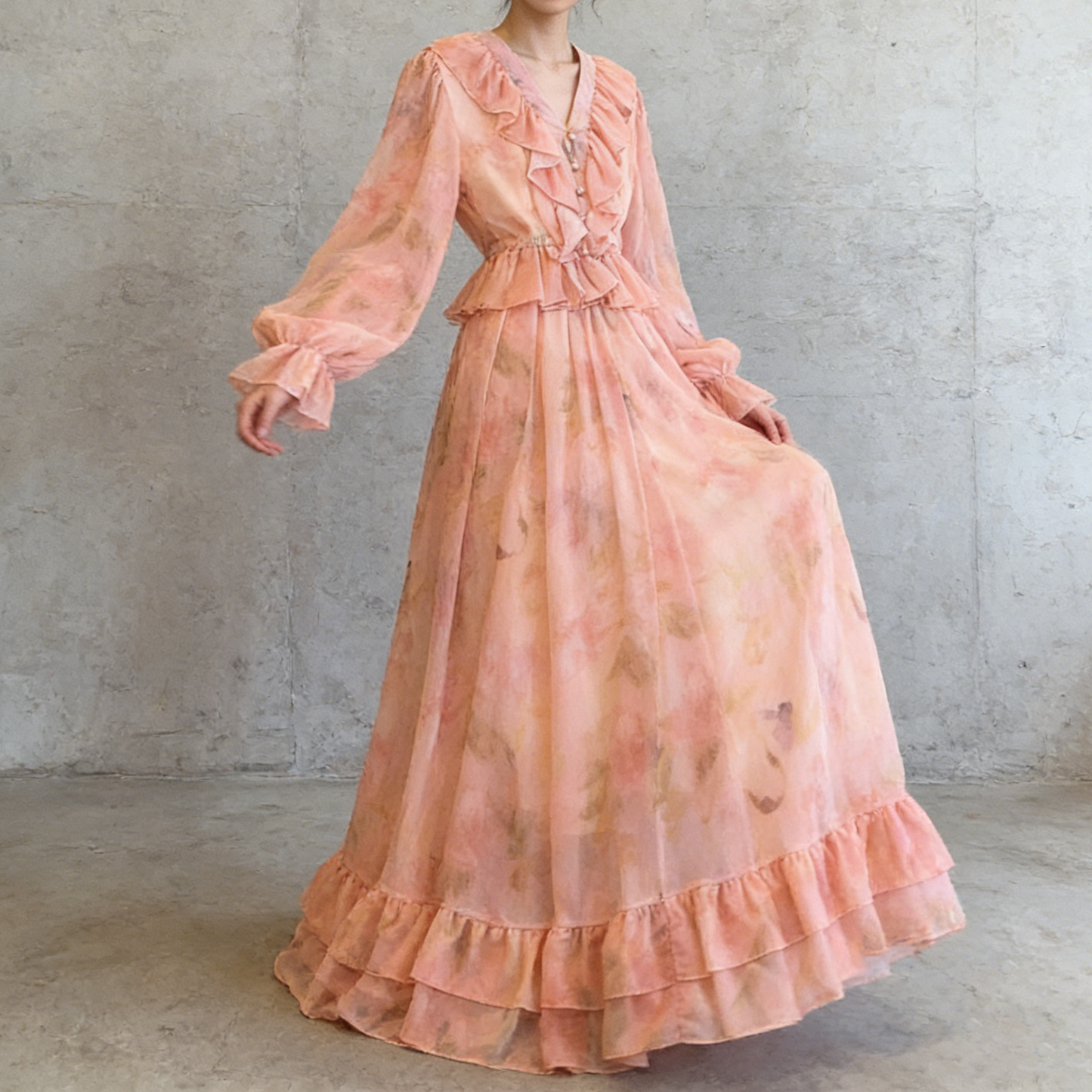 【ワンピース】一歩先のお洒落♡ 大人フェミニン 長袖ワンピース｜贅沢な揺れ感【SHシリーズ】