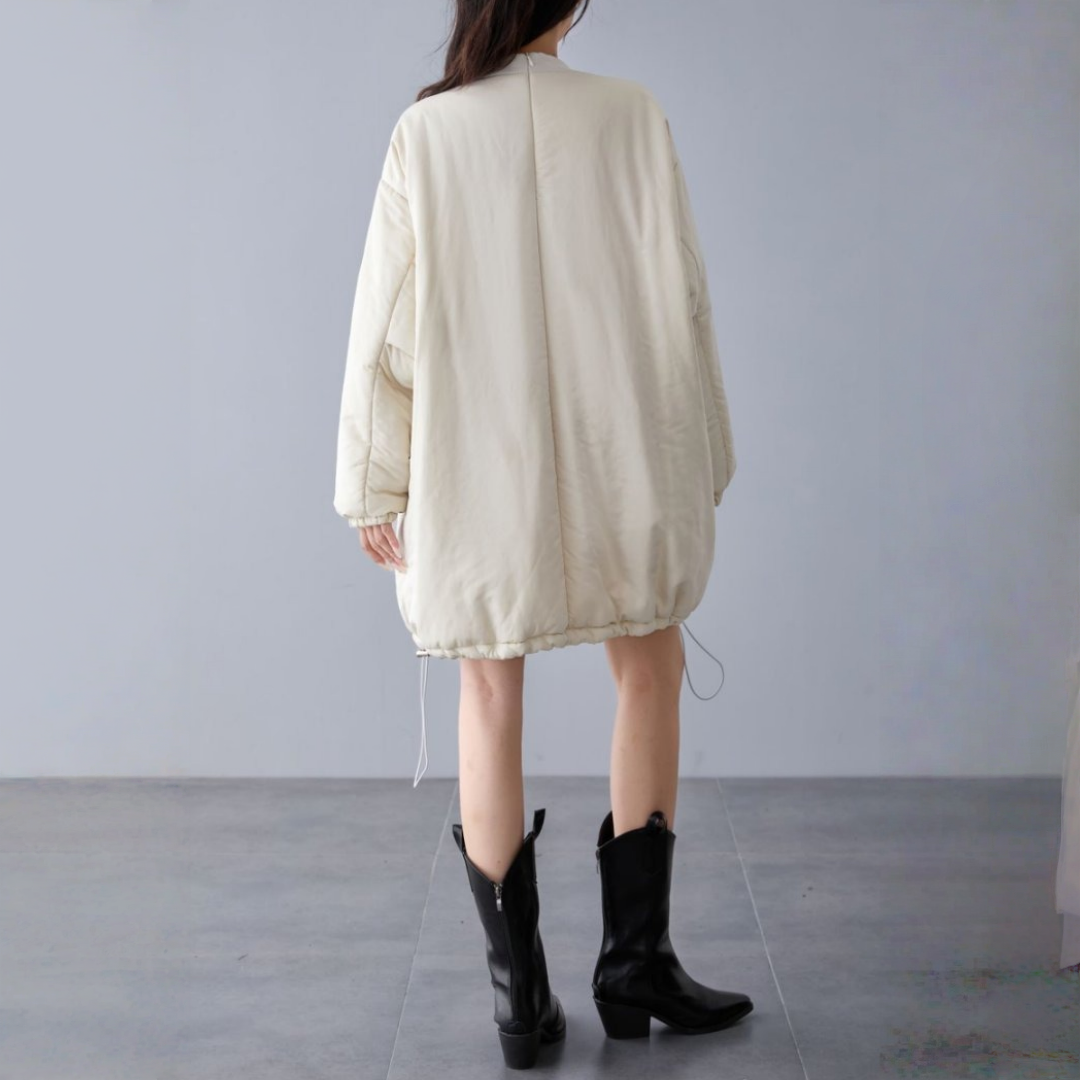 【アウター】春 秋 冬 ドローストリング ポケット 綿入れ ジャケット 【JZシリーズ】