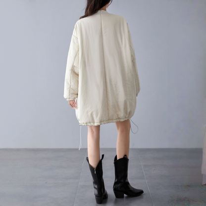 【アウター】春 秋 冬 ドローストリング ポケット 綿入れ ジャケット 【JZシリーズ】