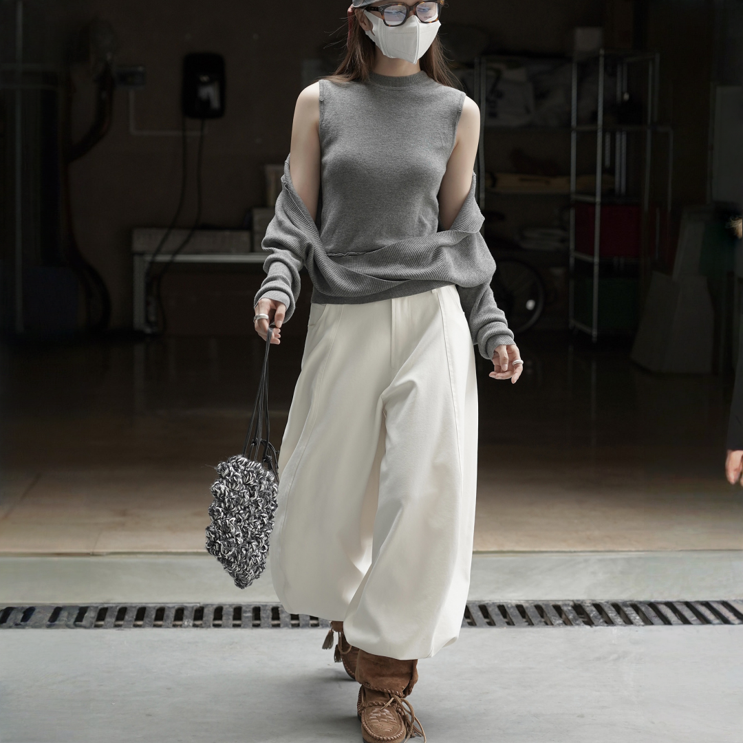 【トップス】春 秋 冬 オフショルダー クロスデザイン 肌に優しい ニット Ｔシャツ 【JZシリーズ】