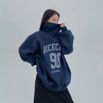 【トップス】裏起毛 ハイネック 春 秋 冬 スウェット パーカー 【FCシリーズ】