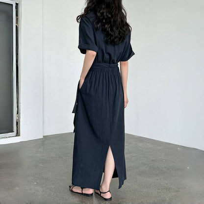 【ワンピース】夏 ラウンドネック 着痩せ効果 Aライン タンクトップ ワンピース 【SNシリーズ】