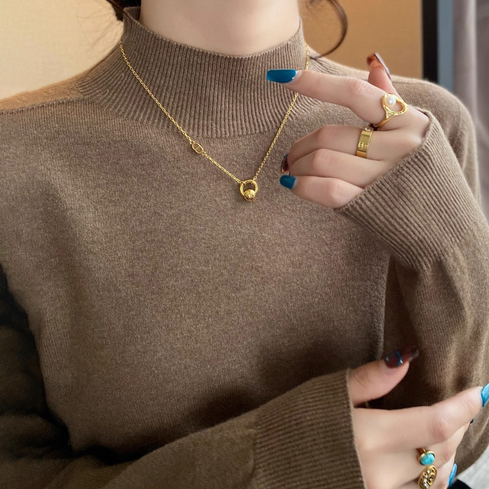 【トップス】🎨15色展開！ハーフタートルネックインナートップス 🏷️超万能＆必携アイテム シームレス一体型デザイン【JZシリーズ】