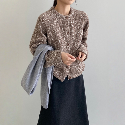 【アウター】ふんわり シンプル上品 可愛いニット ジャケット【JZシリーズ】